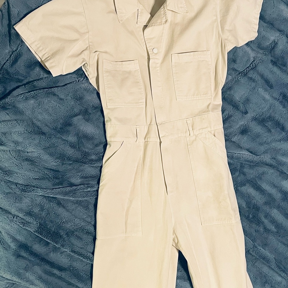 Big Bud Press Ivory Short Sleeve Jumpsuit